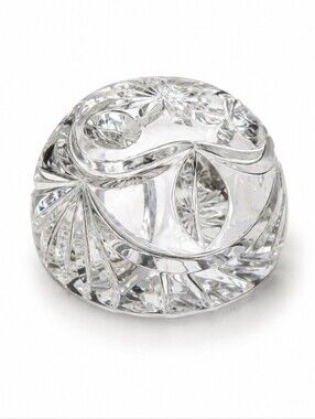Paper weight Crystal Dome Shape Flower/Star Design Inside